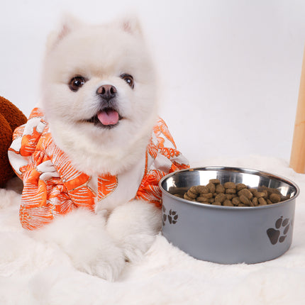 Stainless Steel Dog Bowl Large Capacity Anti-tumble Cat Bowl