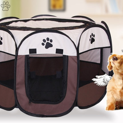 Folding Octagonal Pet Fence Oxford Cloth Cat And Dog Kennel