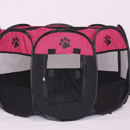 Folding Octagonal Pet Fence Oxford Cloth Cat And Dog Kennel