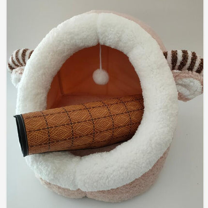 Pet cat litter closed cat litter kennel winter plus velvet