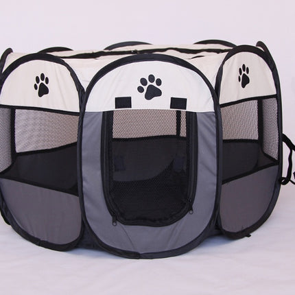 Folding Octagonal Pet Fence Oxford Cloth Cat And Dog Kennel