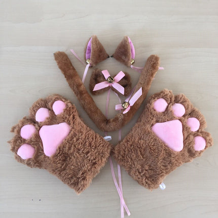 Plush cat claw suit cat claw cat tail jewelry