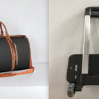 Black brown handbag set