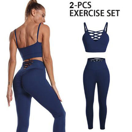 Women's Adjustable Bra Pants Fitness Exercise Suit
