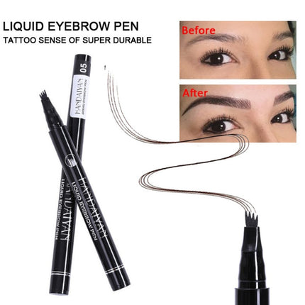 Microblading Eyebrow Pencil Waterproof Fork Tip Tattoo Pen Tinted Fine Sketch Eye Brow Pencils Long Lasting Eyebrows