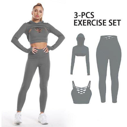 Women's Adjustable Bra Pants Fitness Exercise Suit