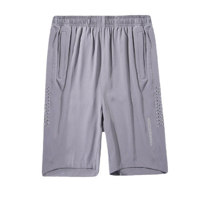 Summer Thin Breathable Quick-drying Loose Sports Running Ice Silk Leisure Five-point Stretch Men's Beach Shorts