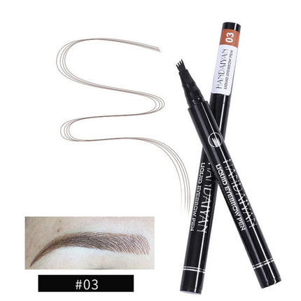 Microblading Eyebrow Pencil Waterproof Fork Tip Tattoo Pen Tinted Fine Sketch Eye Brow Pencils Long Lasting Eyebrows