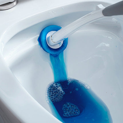 Disposable toilet brush cleaning artifact set