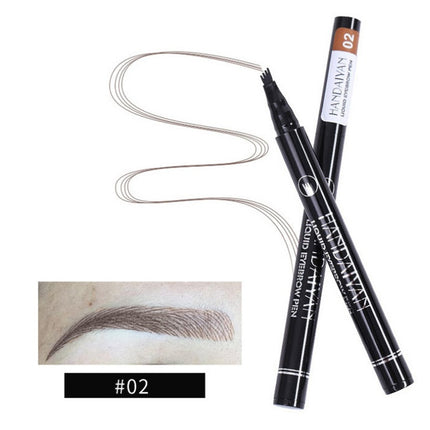 Microblading Eyebrow Pencil Waterproof Fork Tip Tattoo Pen Tinted Fine Sketch Eye Brow Pencils Long Lasting Eyebrows