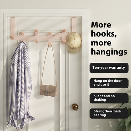 Hanging Clothes Rack Storage Hook Behind The Nail Free Door