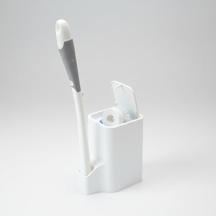 Disposable toilet brush cleaning artifact set