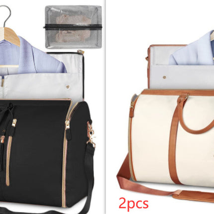 Large Capacity Travel Duffle Bag Women's Handbag Folding Suit Bag Waterproof Clothes Totes