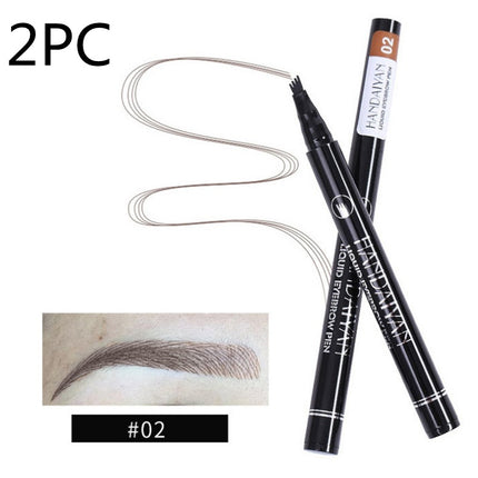Microblading Eyebrow Pencil Waterproof Fork Tip Tattoo Pen Tinted Fine Sketch Eye Brow Pencils Long Lasting Eyebrows