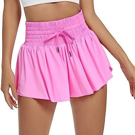 Women's Solid Color Elegant Sports High Waist Shorts