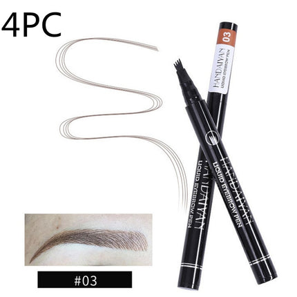 Microblading Eyebrow Pencil Waterproof Fork Tip Tattoo Pen Tinted Fine Sketch Eye Brow Pencils Long Lasting Eyebrows