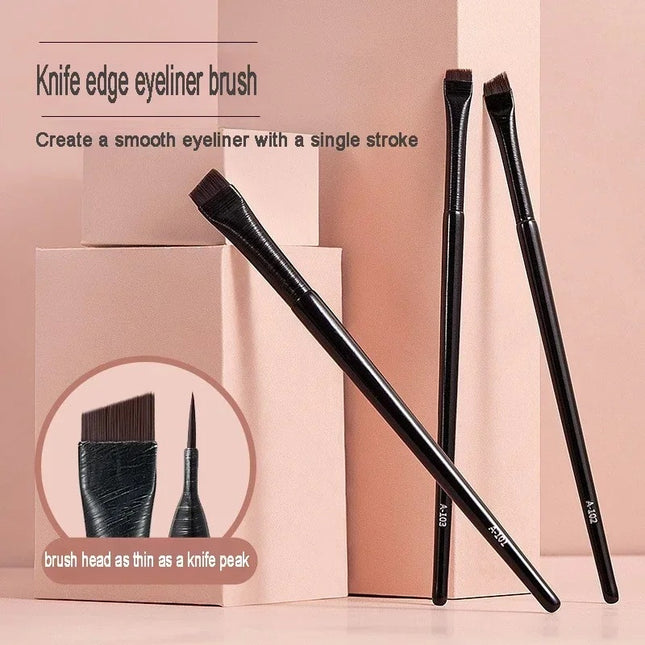 Eyebrow Eyeliner Brush Portable Small Angle Eyebrow Brush Makeup Tool Brushes Makeup Professional  Eyeliner Eyebrow Contour Makeup Brush Super Soft Fiber Comfortable Grip Soft And Natural Makeup Appli