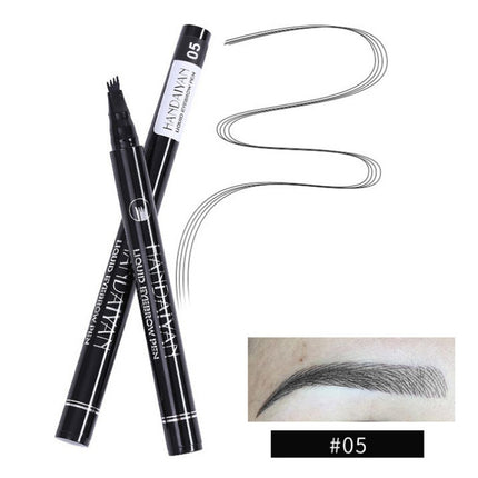 Microblading Eyebrow Pencil Waterproof Fork Tip Tattoo Pen Tinted Fine Sketch Eye Brow Pencils Long Lasting Eyebrows