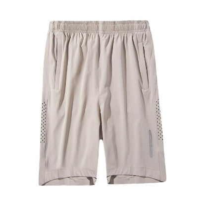 Summer Thin Breathable Quick-drying Loose Sports Running Ice Silk Leisure Five-point Stretch Men's Beach Shorts