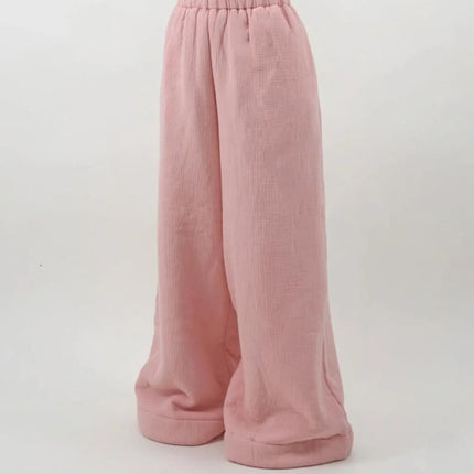 Women's Street Fashion Casual Loose Wide-leg Pants Solid Color