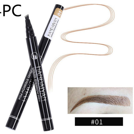 Microblading Eyebrow Pencil Waterproof Fork Tip Tattoo Pen Tinted Fine Sketch Eye Brow Pencils Long Lasting Eyebrows