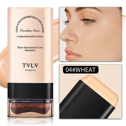 TVLV Eraser Stick Foundation Moisturizing Light Transparent Concealer Brightening Skin Color