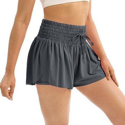 Women's Solid Color Elegant Sports High Waist Shorts