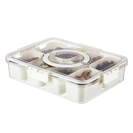Portable Eight-compartment Spice Storage Crisper Seasoning Box Sealed Jar Refrigerator Storage Box