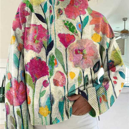 Women's Christmas Printed Turtleneck Sweater