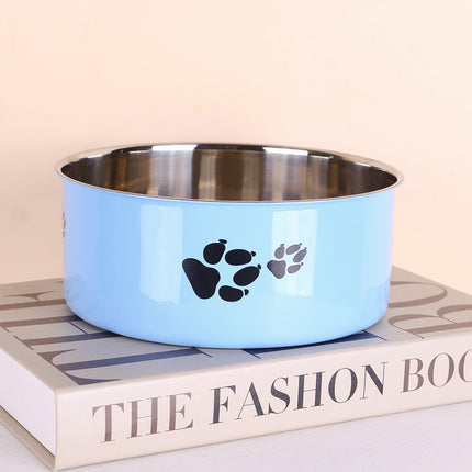 Stainless Steel Dog Bowl Large Capacity Anti-tumble Cat Bowl
