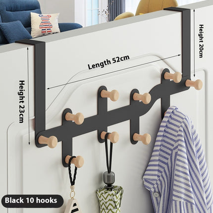 Hanging Clothes Rack Storage Hook Behind The Nail Free Door