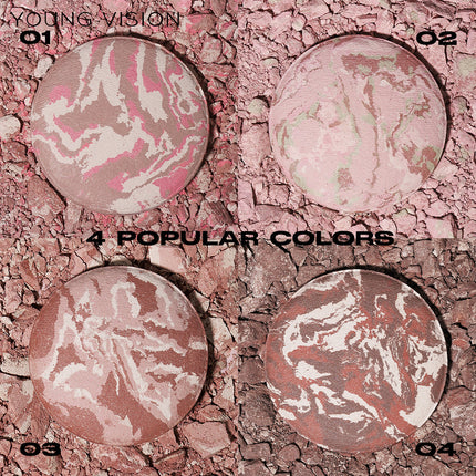 4-color Pork Belly Baked Powder Foundation Powder Fine Silky Improve Skin Color