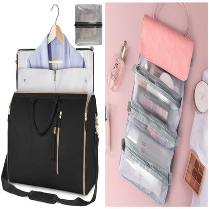 Large Capacity Travel Duffle Bag Women's Handbag Folding Suit Bag Waterproof Clothes Totes