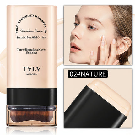 TVLV Eraser Stick Foundation Moisturizing Light Transparent Concealer Brightening Skin Color